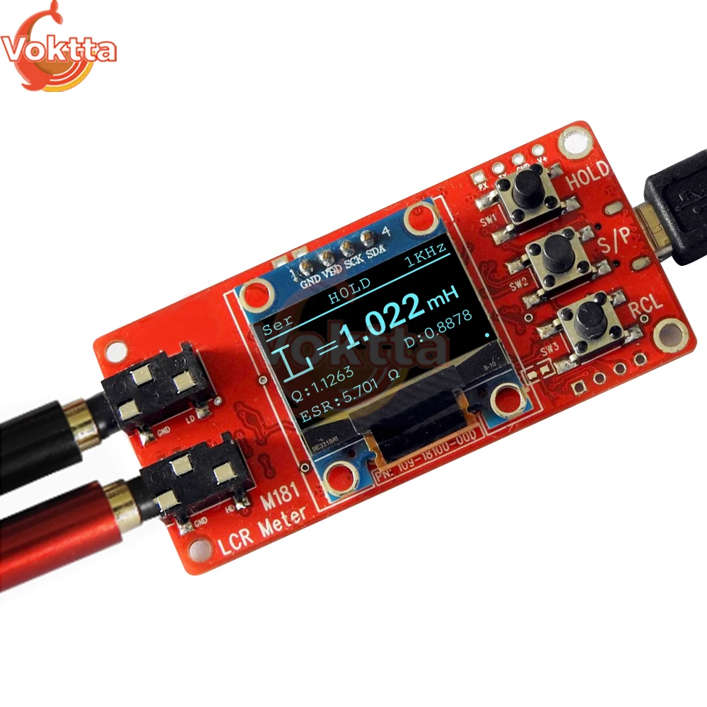 Imagem -03 - Precisão Indutância Capacitância Medidor Lcr Resistência Tester Faça Você Mesmo Capacitância Freqüência Medidor Kit Eletrônico dc 5v Alta
