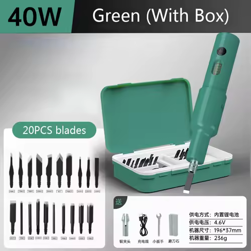 5PCS/20PCS Blade Carpenter Root Sculpture Mini Power Carving Chisel Carpentry Lithium Electric Carving Knife Chisel Set - Image 13