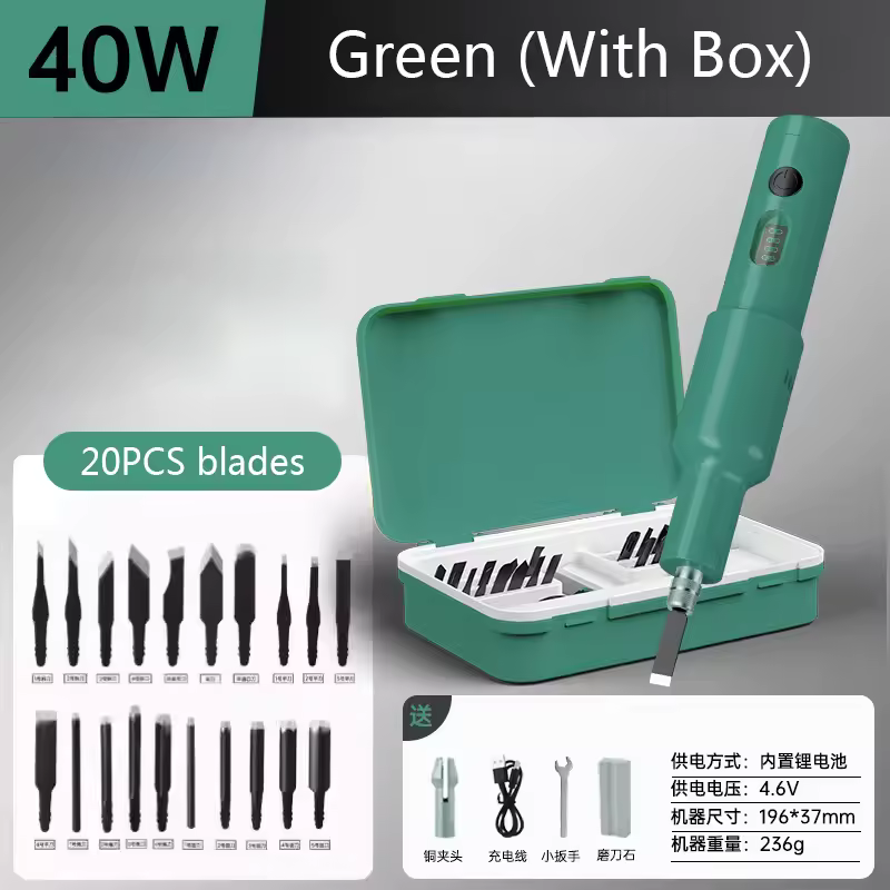 5PCS/20PCS Blade Carpenter Root Sculpture Mini Power Carving Chisel Carpentry Lithium Electric Carving Knife Chisel Set - Image 13