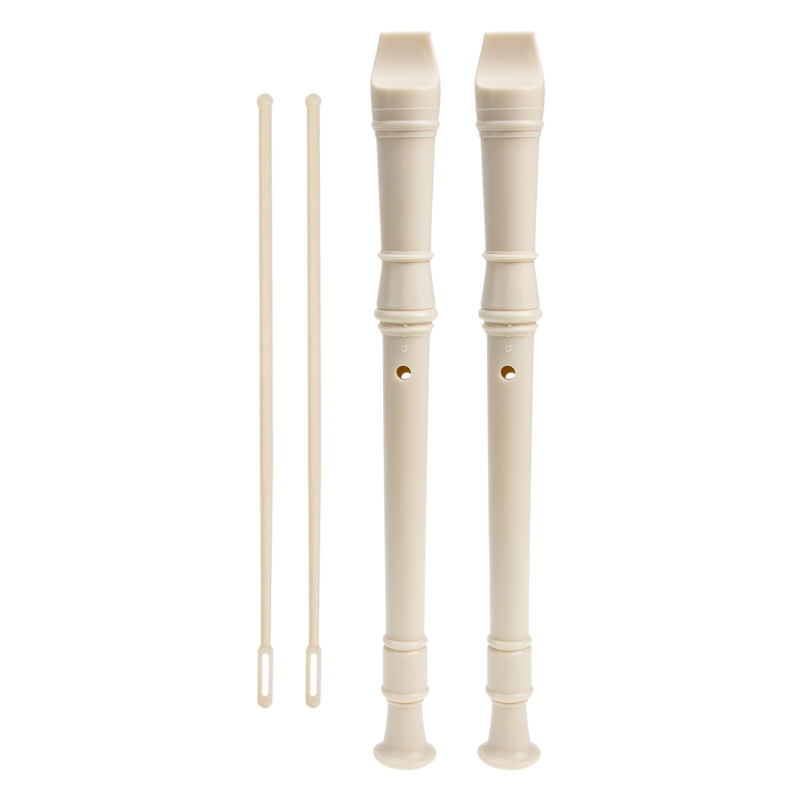 

2 Sets Musical Instruments Clarinet Adults Beginner for Children Wind 32x3cm Resin Professional 8-hole Beige Practice