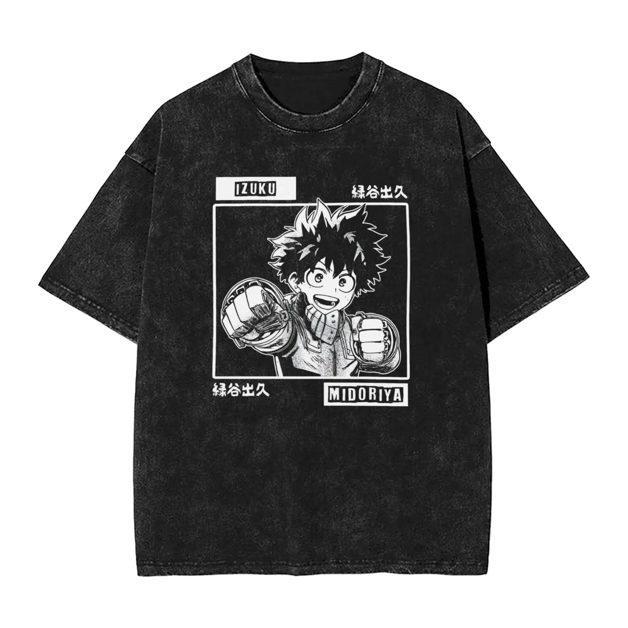 

Винтажная футболка My H-Heros Academias, мужская хлопковая футболка с короткими рукавами, футболка с рисунком аниме в японском стиле, футболка в стиле Харадзюку