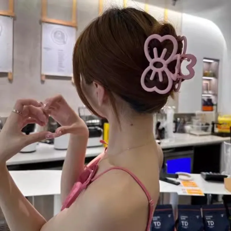 Fashion Crab Hairclip Candy Color Cat Bow Hair Clip Women Plastic Claw Clip Girls Sweet Hairs Claw Hair Accessories 집게핀