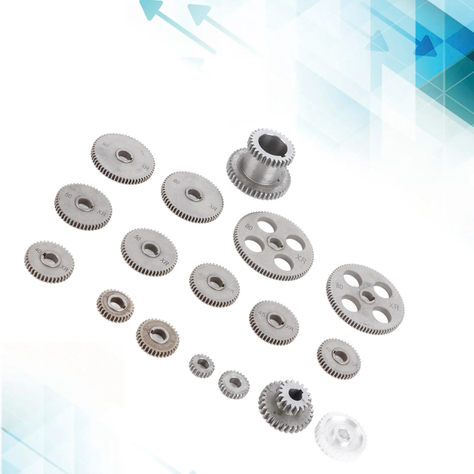 Lathe Gear Lathe Cutting Machine Gear Metal Exchange Gear Kit with Motor Belt Pulley HT250 Gray Iron Cutting Machine Gears
