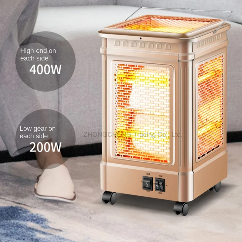 Pięciostronny grzejnik typu grill przeciwpożarowy mały piekarnik elektryczny słoneczny domowy czterostronny piec podgrzewany elektrycznie