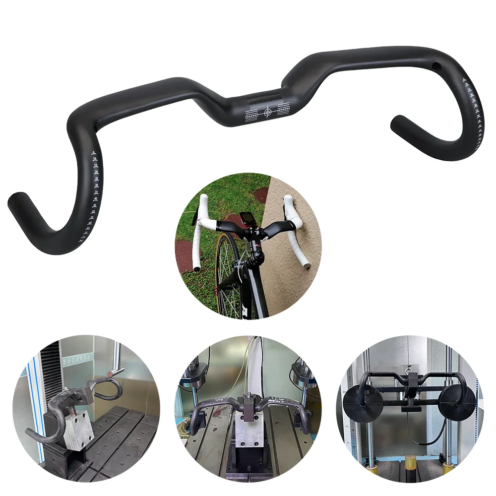 26 BALUGOE lifting 40mm Outward Expansion 14° Road Bicycle Handlebar Carbon Fiber Gravel Full Internal Wiring Handlebar Cycling