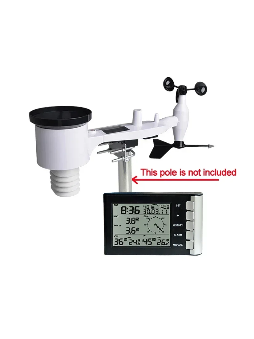 Hot sales Wireless meteorological instrument, indoor and outdoor rain gauge, wind direction and speed