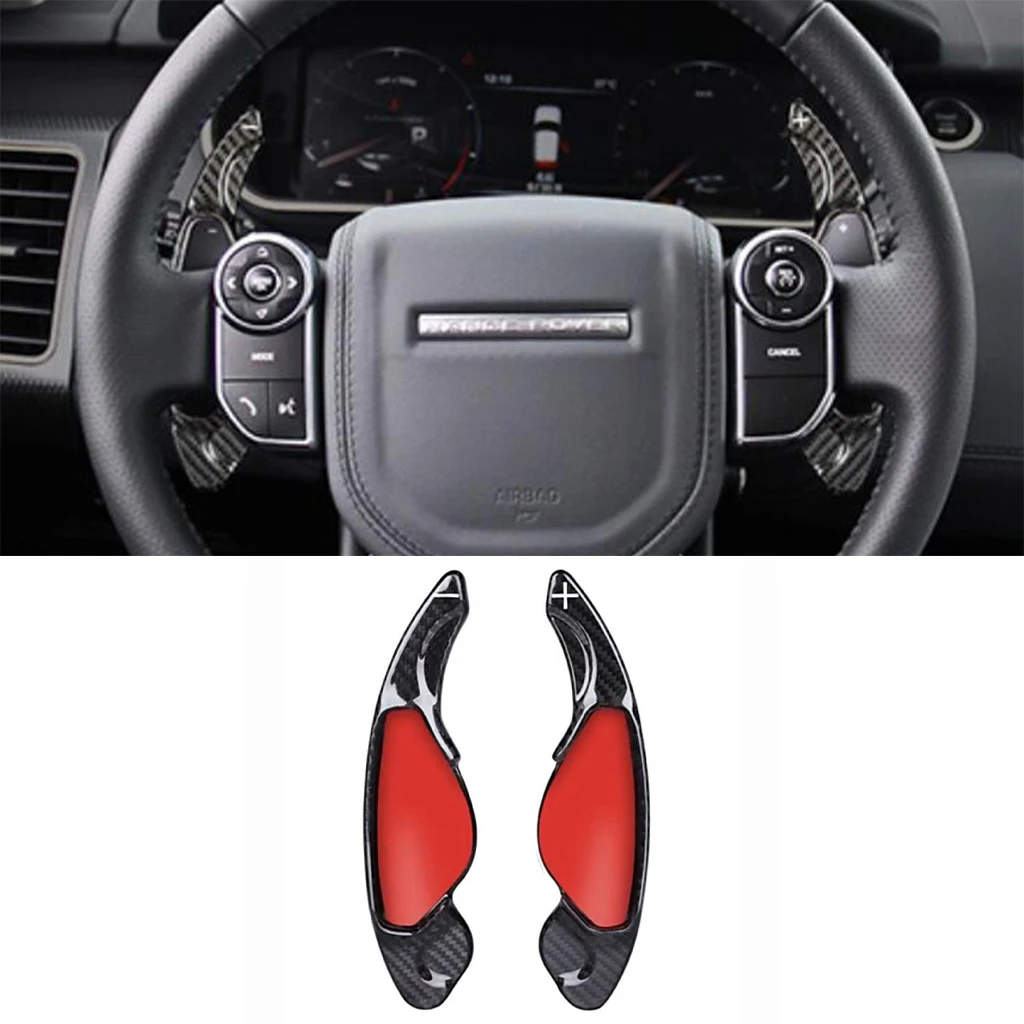 

2Pcs Real Carbon Fiber Car Steering Wheel Shift Paddle For Land Rover Range Rover Evoque 2010-2016 Paddle Shifter Extension