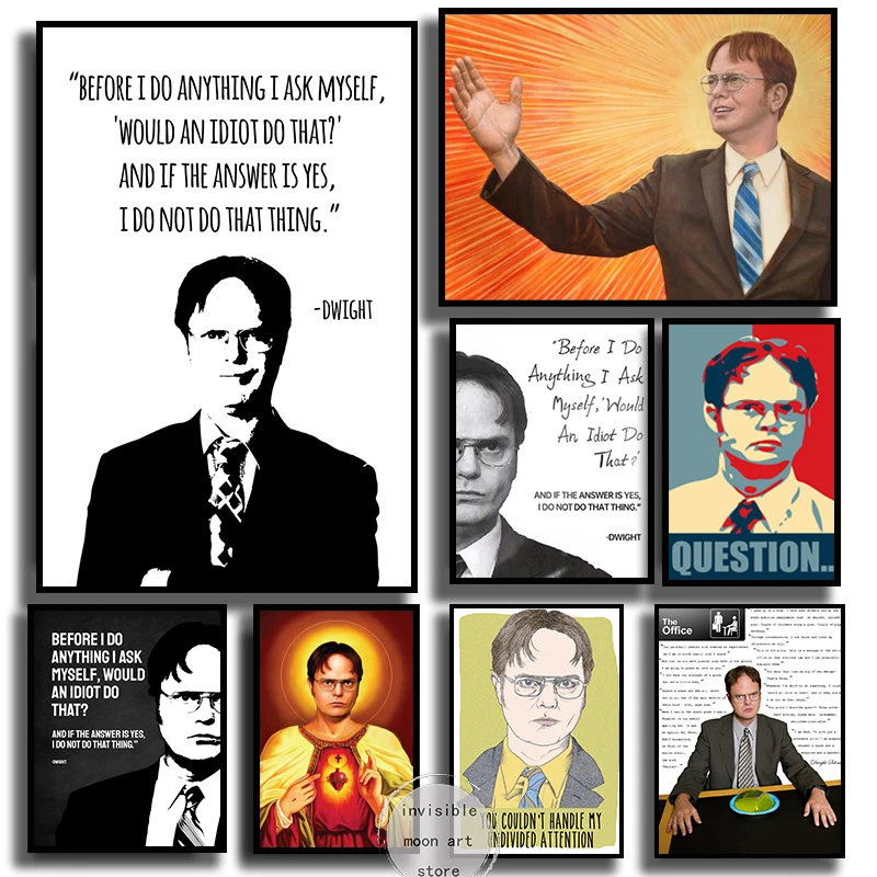 Motivational Art Posters The Office TV Show Dwight Schrute Phrase Canvas Painting Wall Prints Picture for Room Office Home Decor