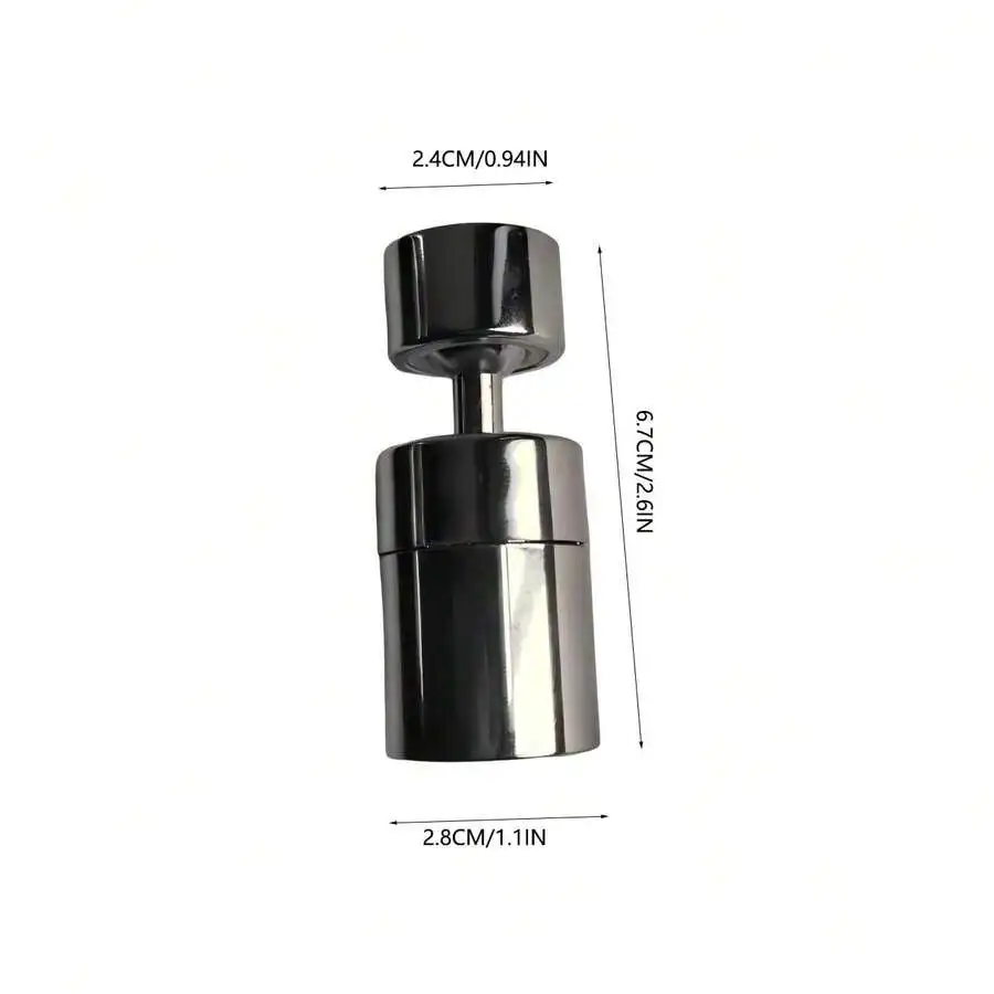 Plated 720° Swivel Faucet Aerator, Universal Anti‑Splash Tap Water Spout, Water Saving Faucet Extension Adapter, Kitchen Bathroo
