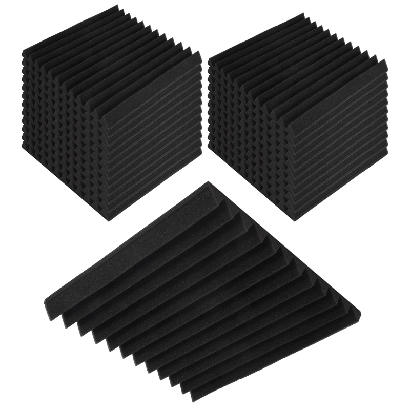 

AA79 New 24 Pack Acoustic Panels With Self-Adhesive,1 X 12 X 12 Inch Sound Proof Foam Panels,For Home Studio