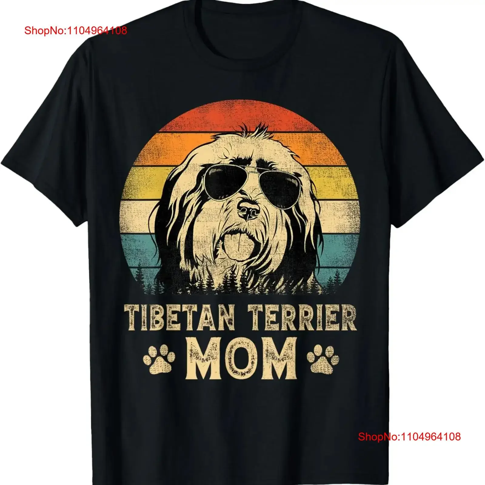 

Vintage Tibetan Terrier Mom Dog Lovers Mother's Day T Shirt vintage Washed Stylish Soft fashion streetwear homme Unisex
