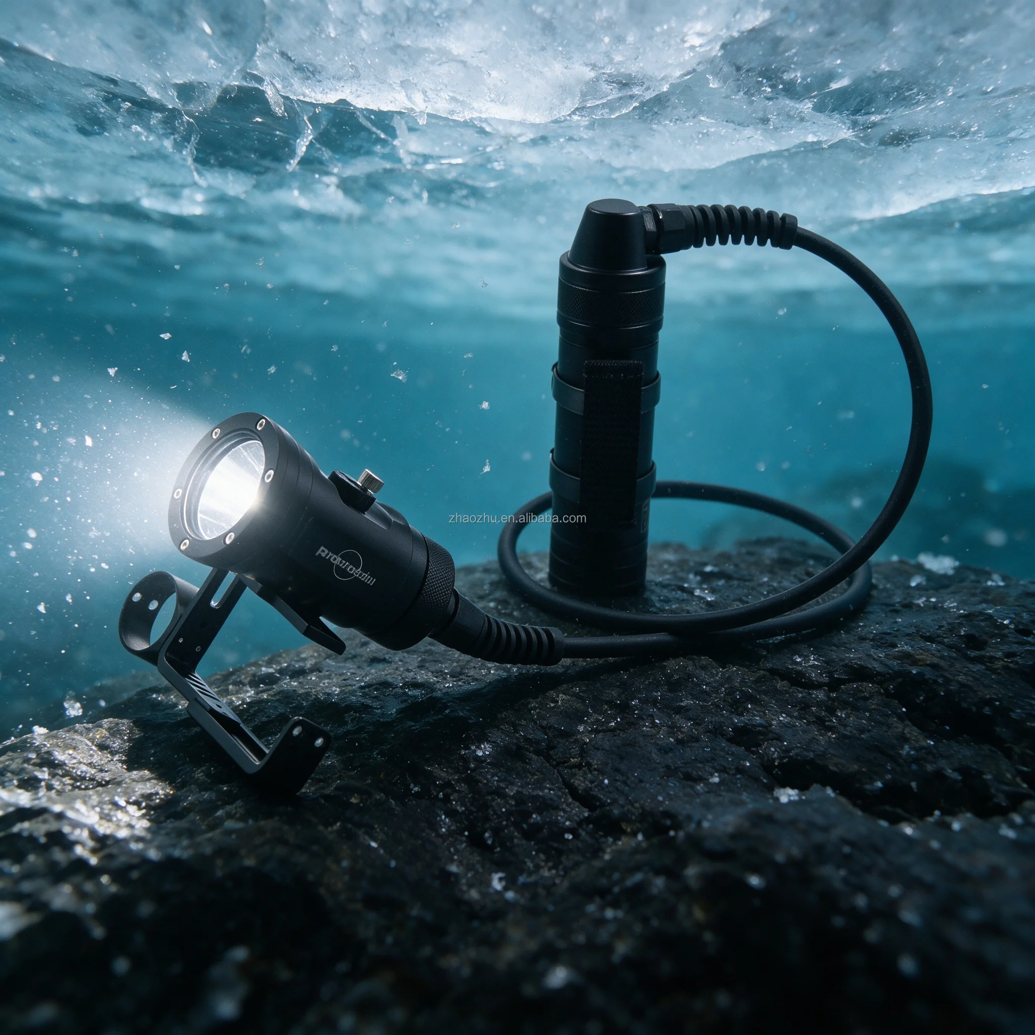 Wholesale 6000LM Sidemount Canister Dive Torch 150M IP68 Rechargeable PROZHAOZHU DL-D10 Diving Light For Tech Cave Wreck
