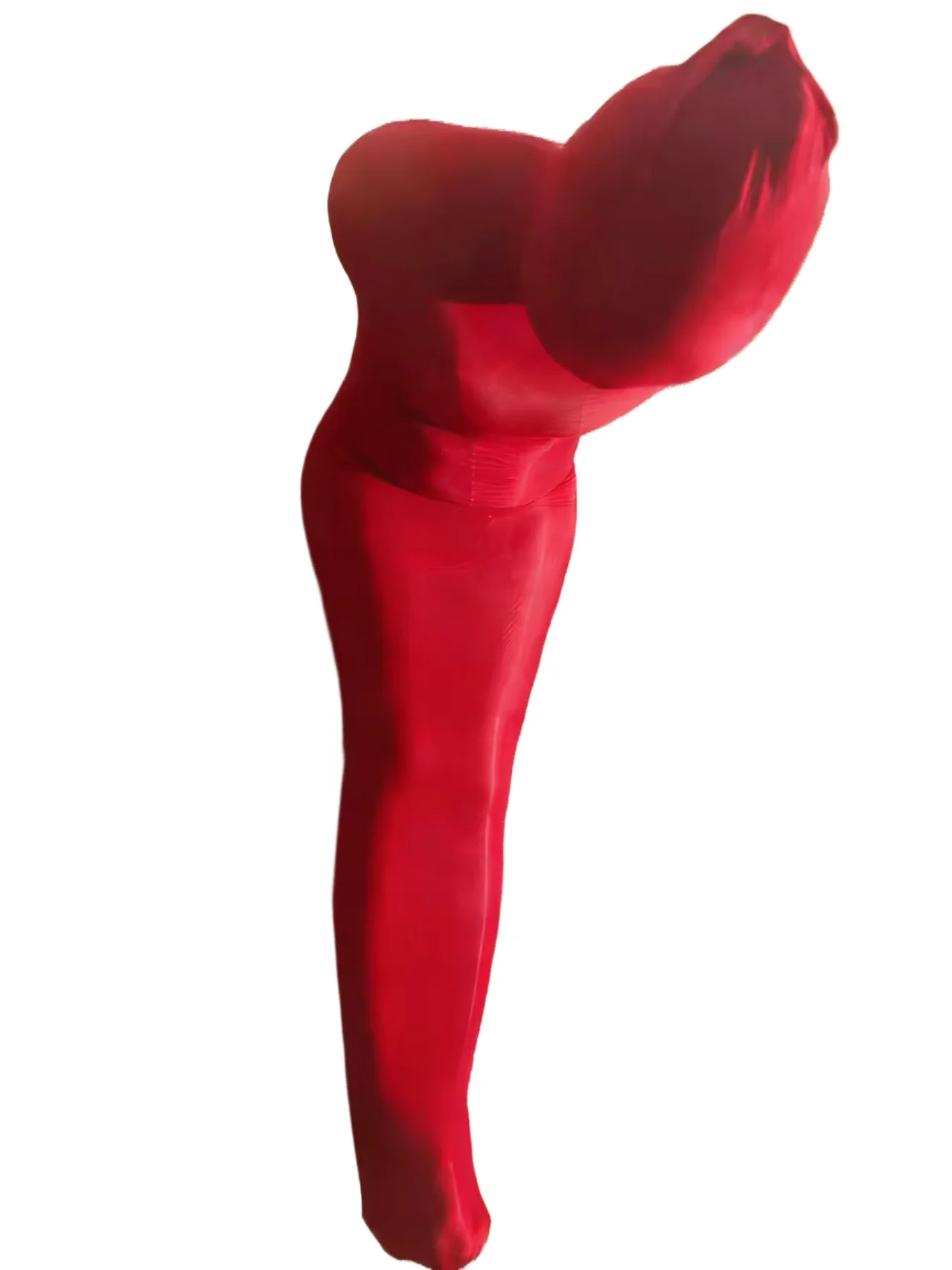 

Women Oil Shiny Full Body Tights Super Tight Mummy Bonded One-piece Pajamas Sexy Elastic Smooth Skin Friendly Sleeping Wear