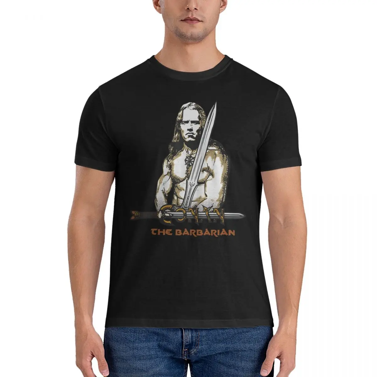 

Веселые женские мужские футболки из 100% хлопка с круглым вырезом, футболки с короткими рукавами Conan The Adventurer, одежда в подарок на день рождения