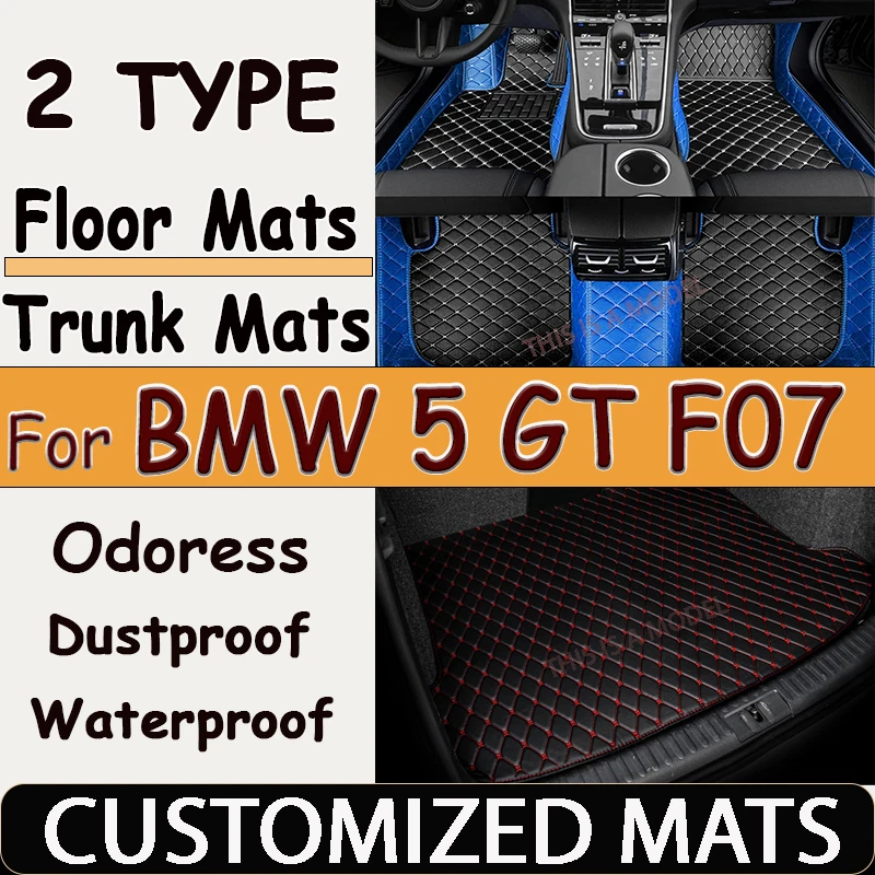 

Car floor mats for BMW 5 GT F07 535i 528i（Five seats）2014 2015 2016 2017 Auto Pads Automobile Carpet Cover Interior Accessories