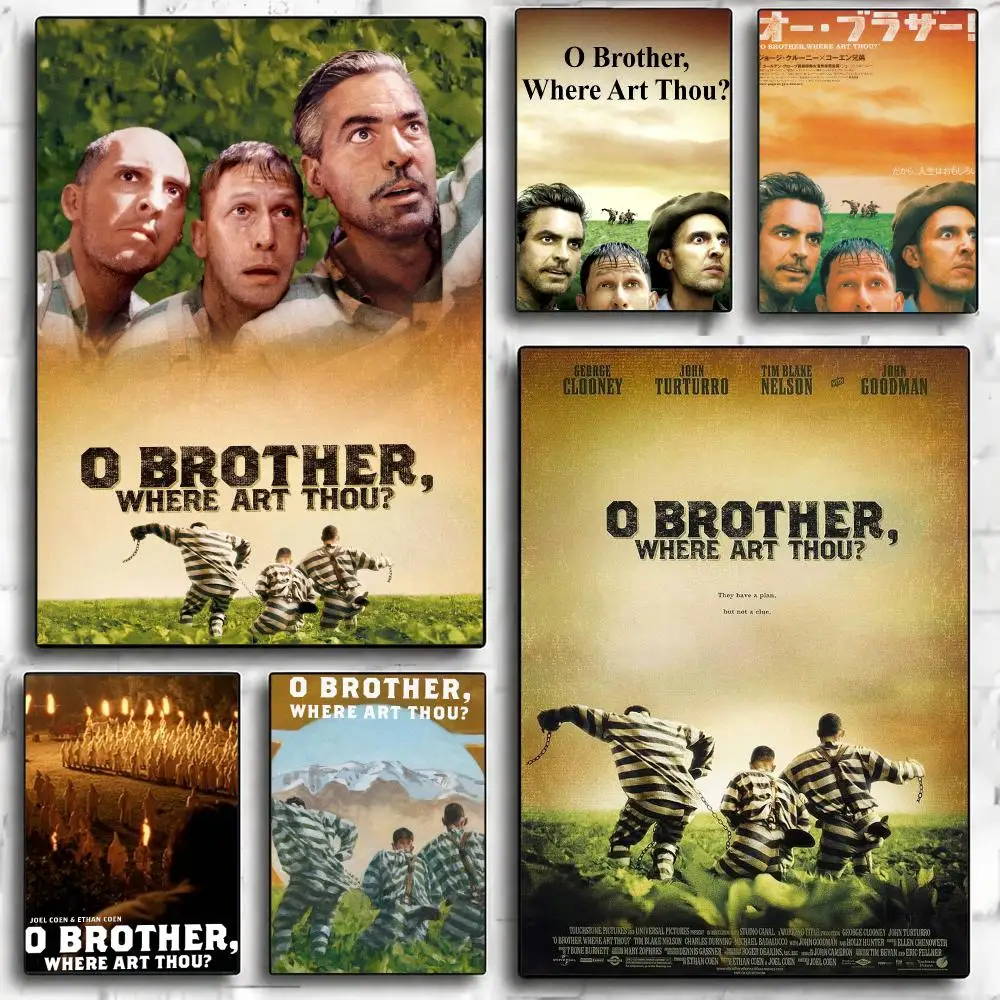 classic movie O-O Brother Where Art Thou-U Poster Minimalist Wall Sticker for Cafe Office Bar Home Decor and Gift