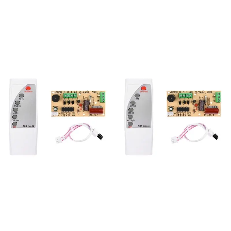【FITTING】2X Electric Fan Universal Repair Board Universal Modified Circuit Board Control Board Repair Board With Remote Control