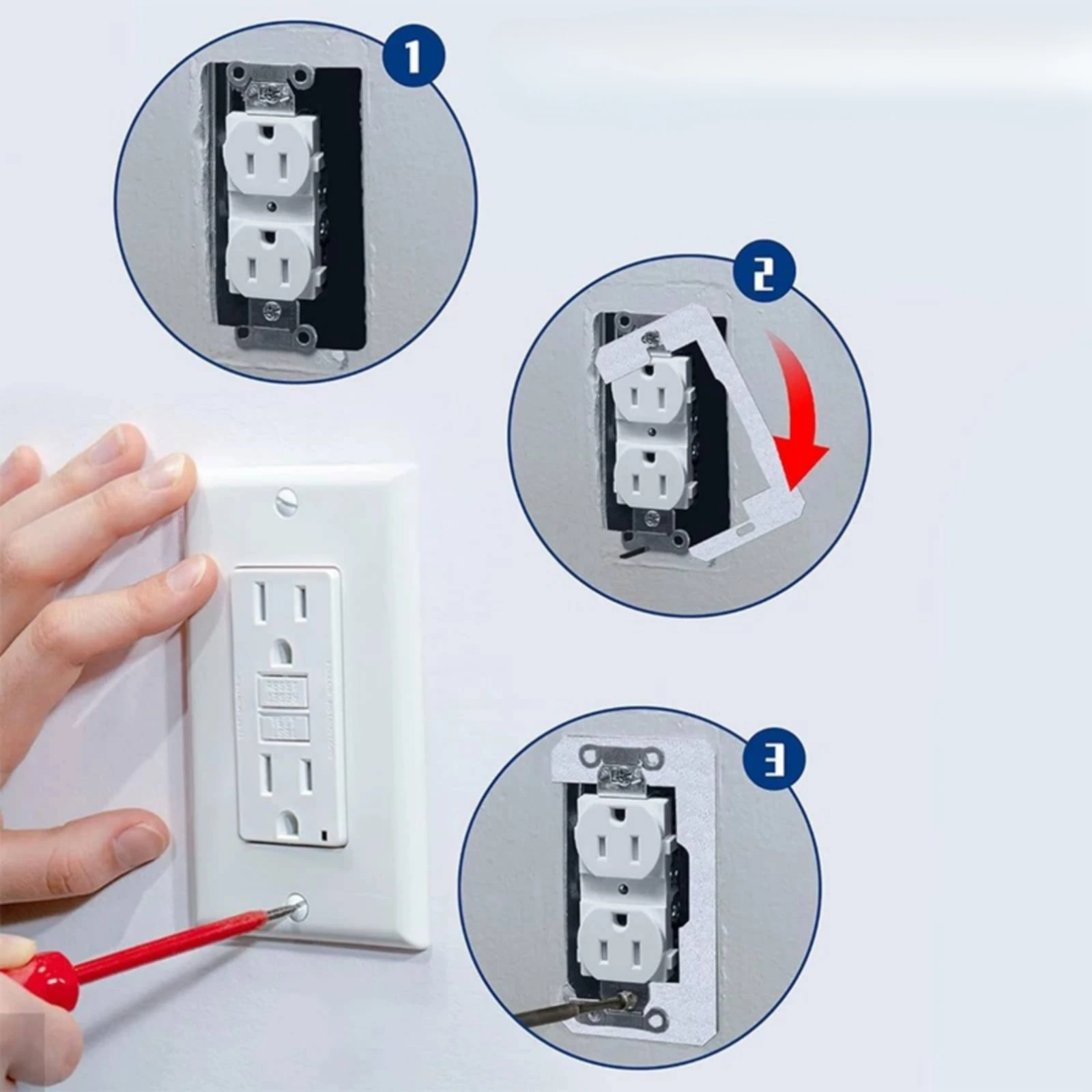 10 Pieces Galvanized Metal Wall-Plate Spacer Rigid Outlet Receptacle Shim Electrical Box Leveler Sturdy for Electricians