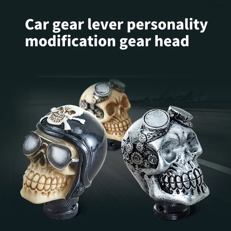 Car Interior Skull Gear Shifts Knob for Manual Transmission Eye Catching Skull Manual Shifts Knob Auto Gear Lever