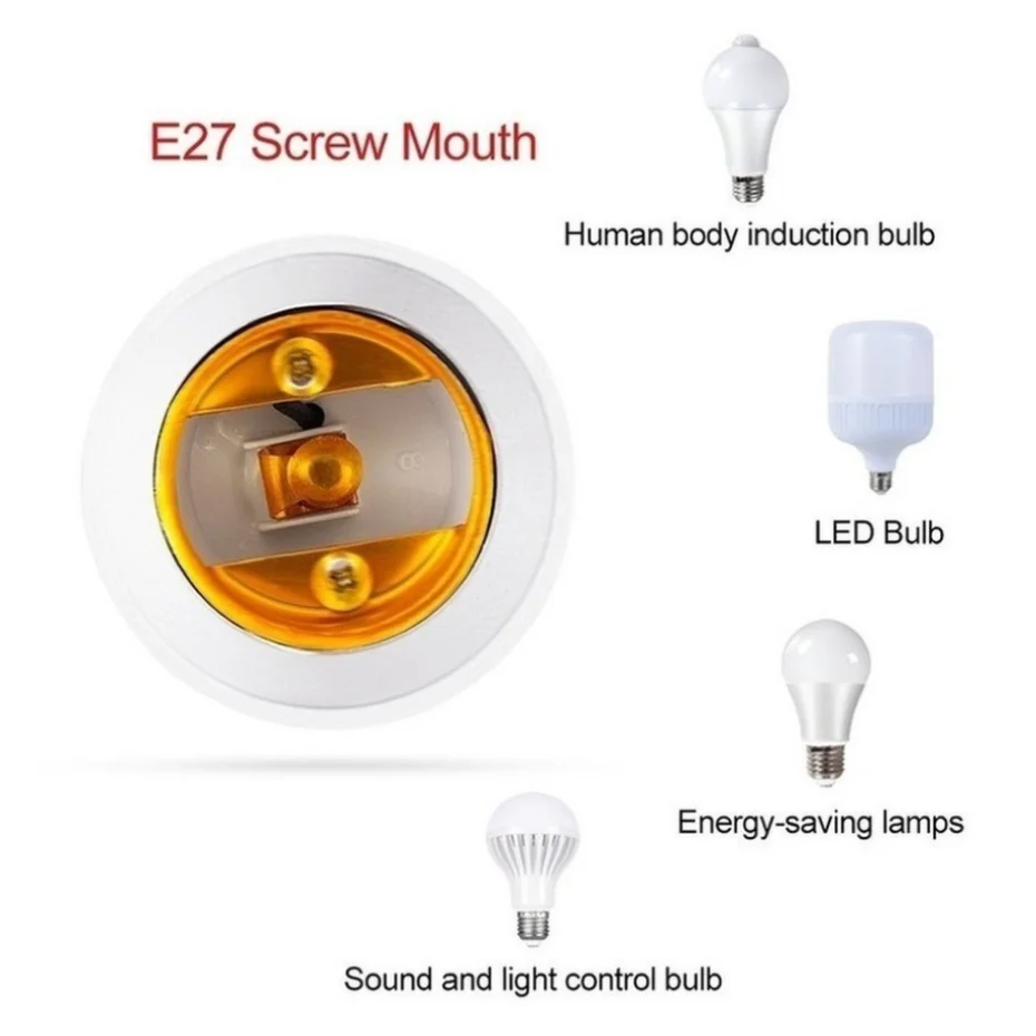 UooKzz E14 To E27 Adapter Conversion Socket Fireproof Plastic Converter High Quality Material Socket Bulb Adapter Lamp Holder