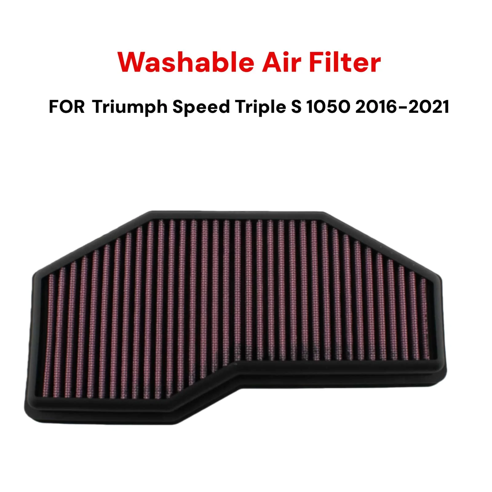 

Для Triumph Speed Triple RS/R/S 1050 T2204093 Очиститель воздухозаборного фильтра мотоцикла Высокопроизводительный элемент воздушного фильтра из нетканого материала