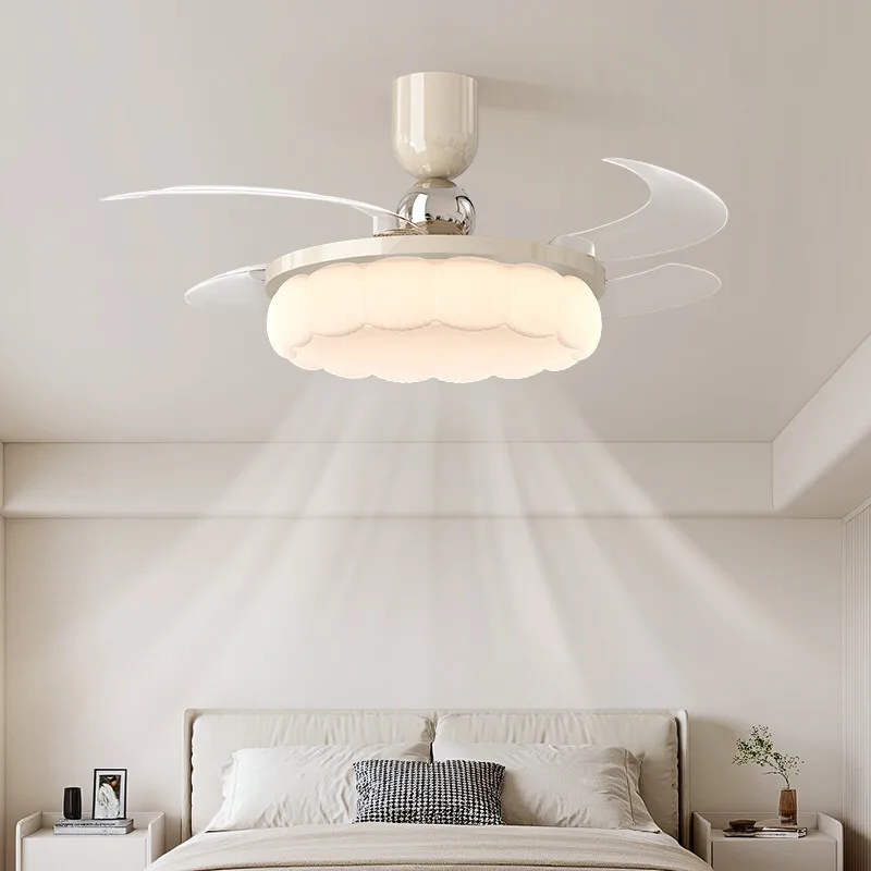 Luz de techo moderna 2 en 1 con pantalla de pétalo, iluminación LED para sala de estar, comedor, decoración del hogar, ventilación e iluminación
