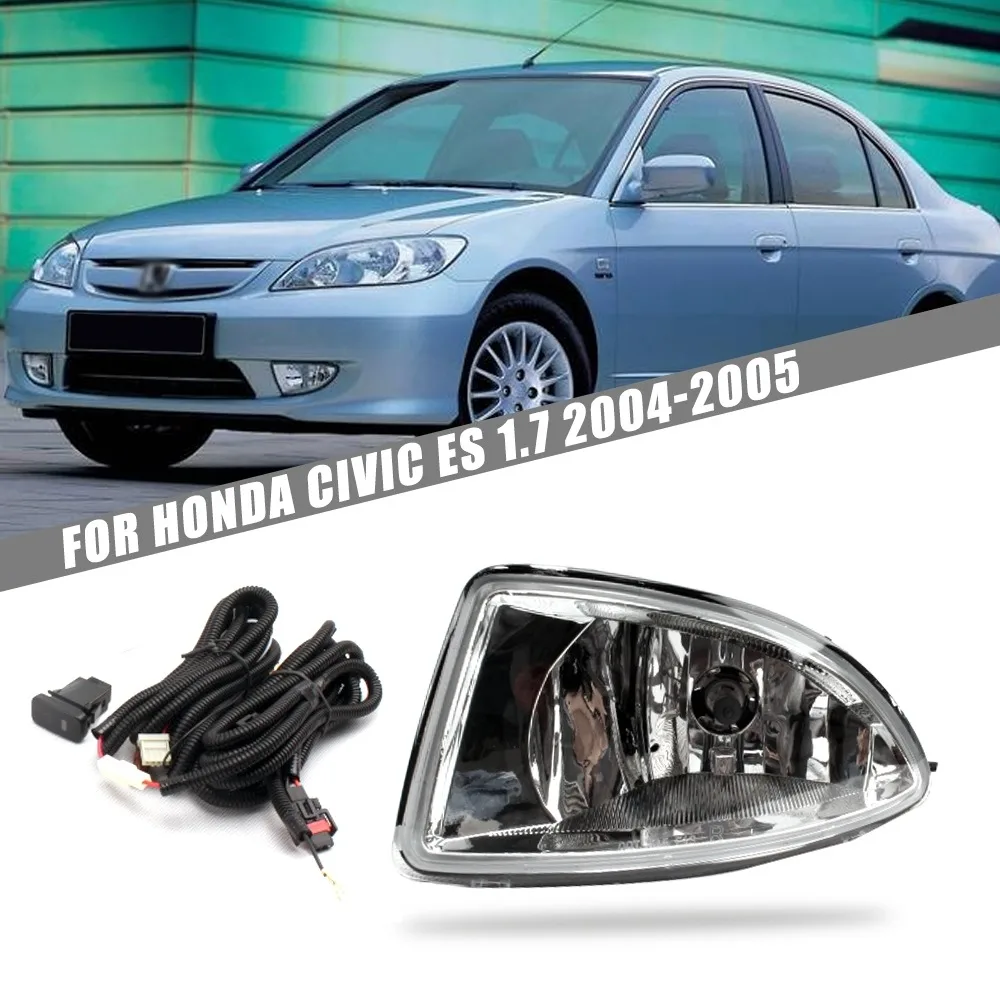

For Honda CIVIC ES 1.7 2004 2005 Halogen Bumper Fog Lights Driving Lamps w/Switch and Kits Pair Set Left+Right