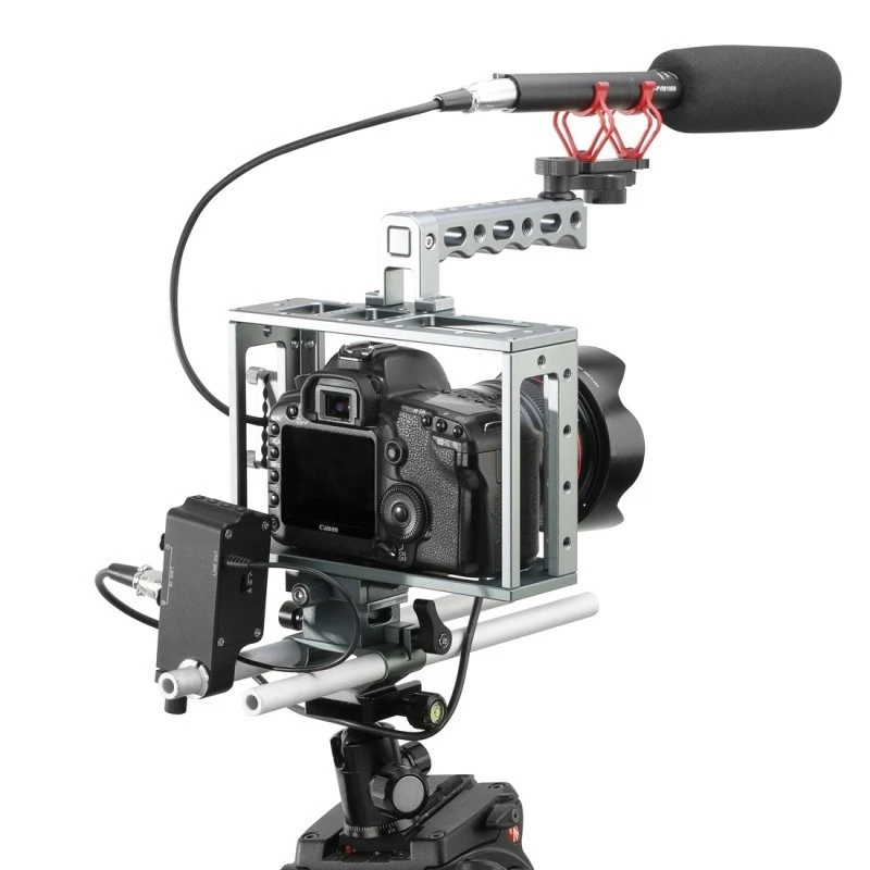 BY-MA2 Dual channel XLR audio mixer BY-AM1 SLR camera for