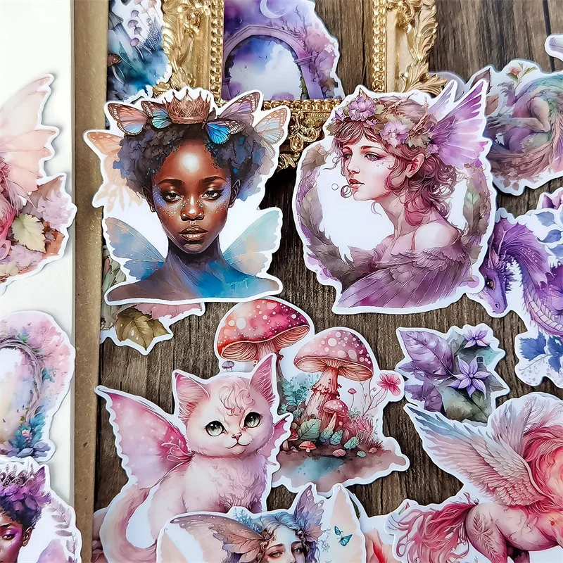 21pcs Cute princess girl Stickers Stationery For Phone Scrapbook Laptop Suitcase Guitar DIY Vintage Aesthetic Stickers Creative