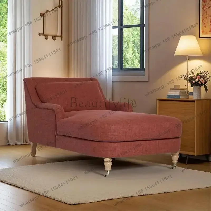 French retro concubine chair antique master bedroom concubine separate solid wood sofa
