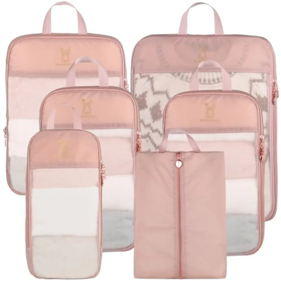 

Прозрачные расширяемые компрессионные сетчатые органайзеры для путешествий, легкие наборы сумок-органайзеров для чемоданов