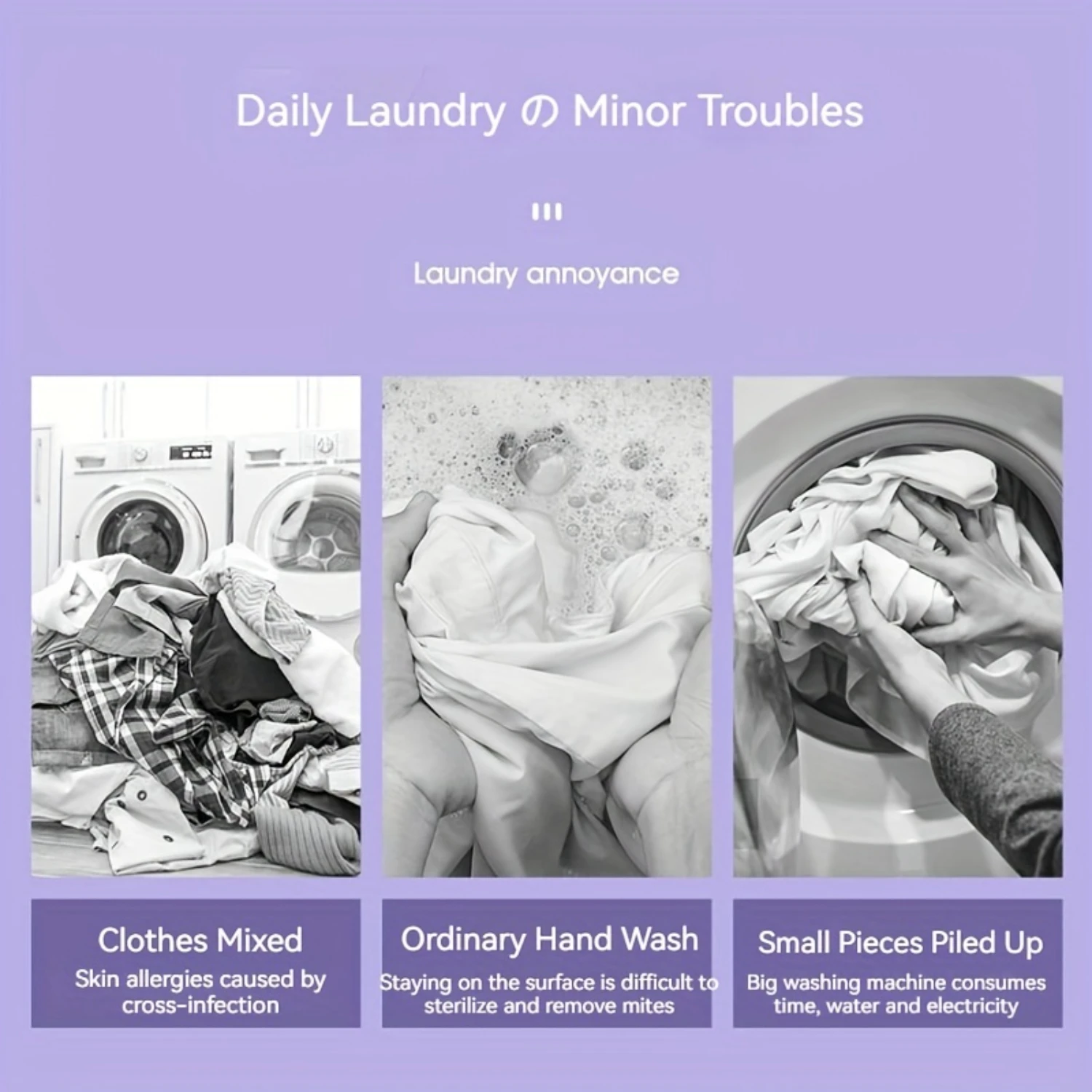 2.11gal Large Capacity Folding Washing Machine, Mini Portable, Suitable For  Or Travel, Suitable For Automatic Washing Of Underw