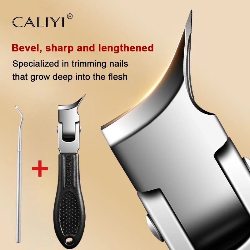 

Anti-Splash 60° Slant Edge Nail Clipper Set Professional High-end Eagle Beak Oblique Toe Nail Trimmers Ingrown Toenail Tools
