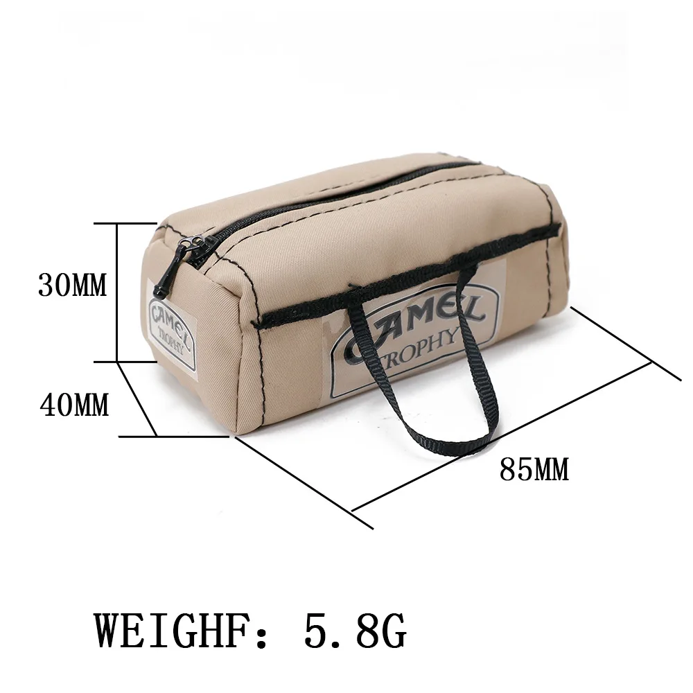 Simulation Storage Bag Roof Bag Luggage Bag Handbag Decoration for 1/8 1/10 RC Crawler Car Axial SCX10 Traxxas TRX4 RC4WD D90