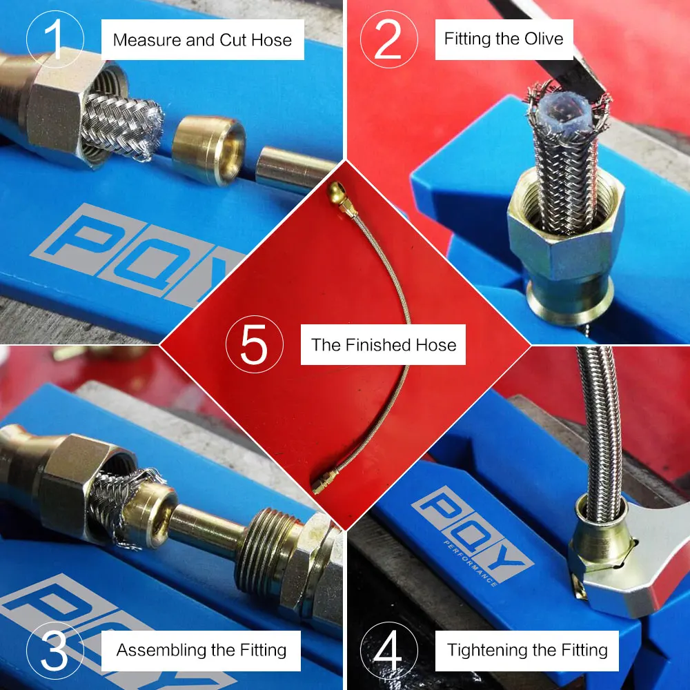 LZONE - Billet Aluminum Vise Jaw Protective Inserts for AN Fittings With Magnetic JR-SLV0304-01