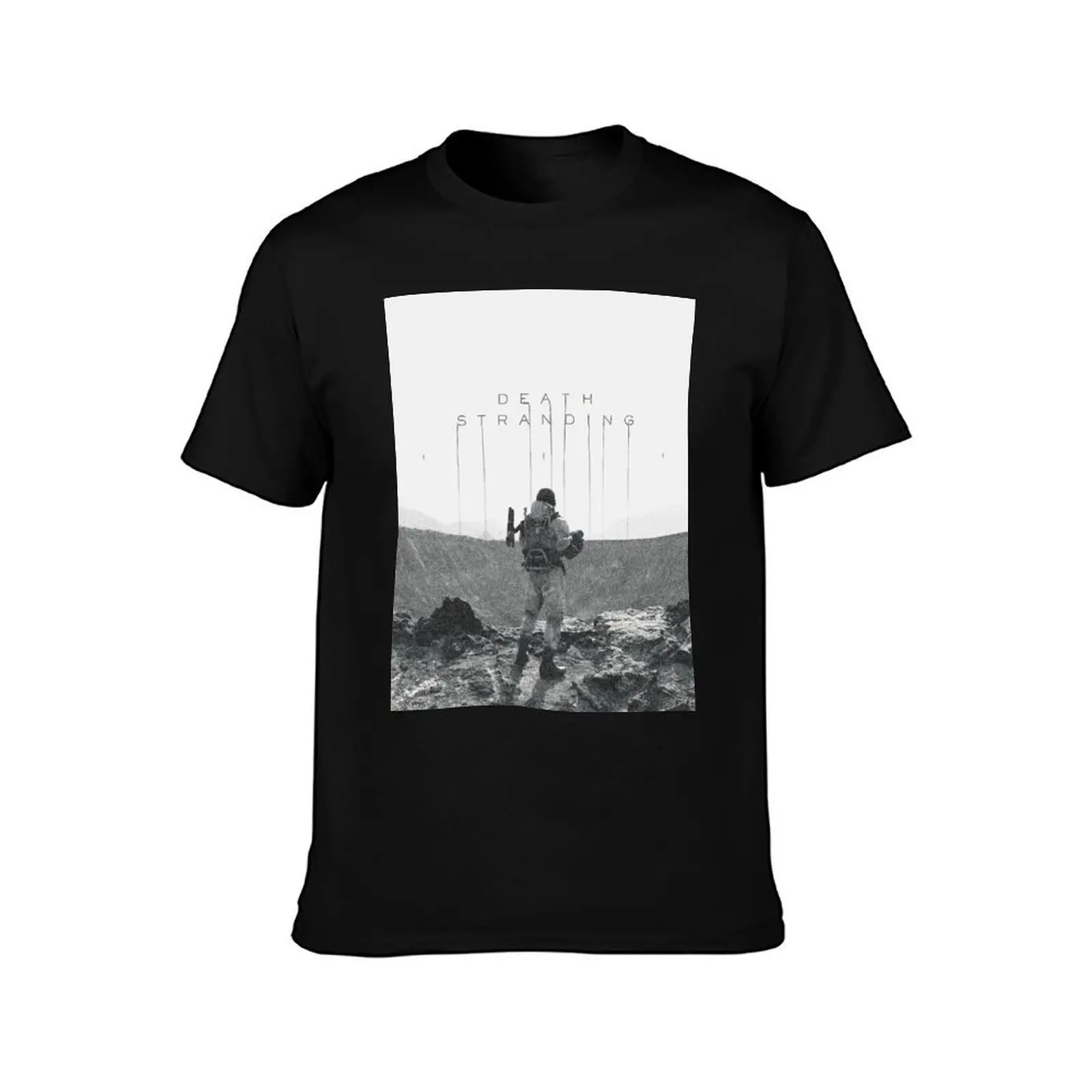 Death Stranding Poster 2 T-Shirt, Summer Casual Cotton Tee, Oversized Streetwear Tops, Vintage Graphic Print, Unisex Men Women