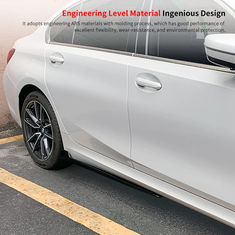 

Car Side Skirt Extension Splitter Winglet Side Wing Bumper Lip Accessories ABS For BMW 3-Series G20 G28 330i 320i 325i 2019-2023