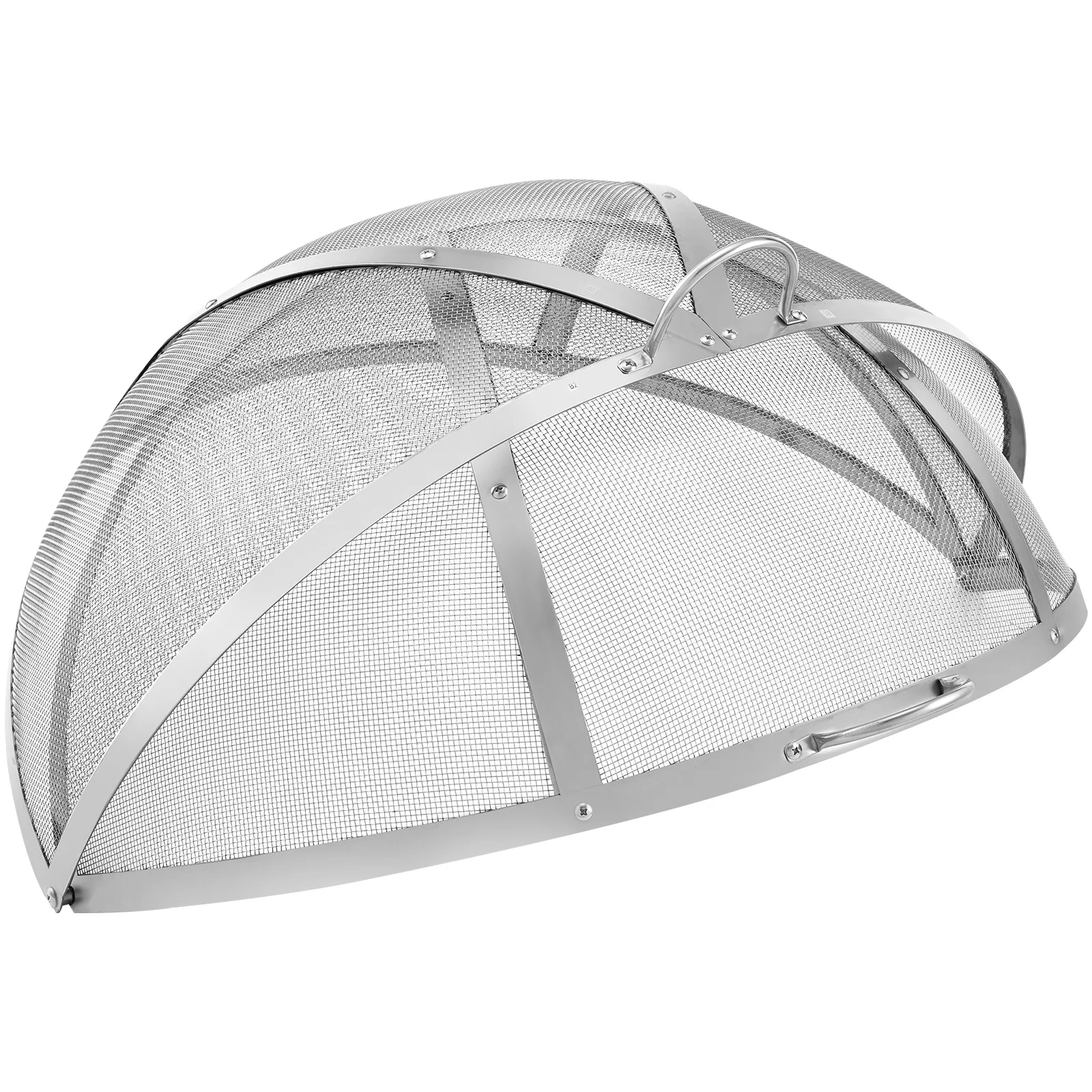 

Крышка экрана для искровой плиты VEVOR, крышка для кольца для уличной каминной пты, металлическая крышка для костра, легко открывающиеся крышки для кольца огня из нержавеющей стали