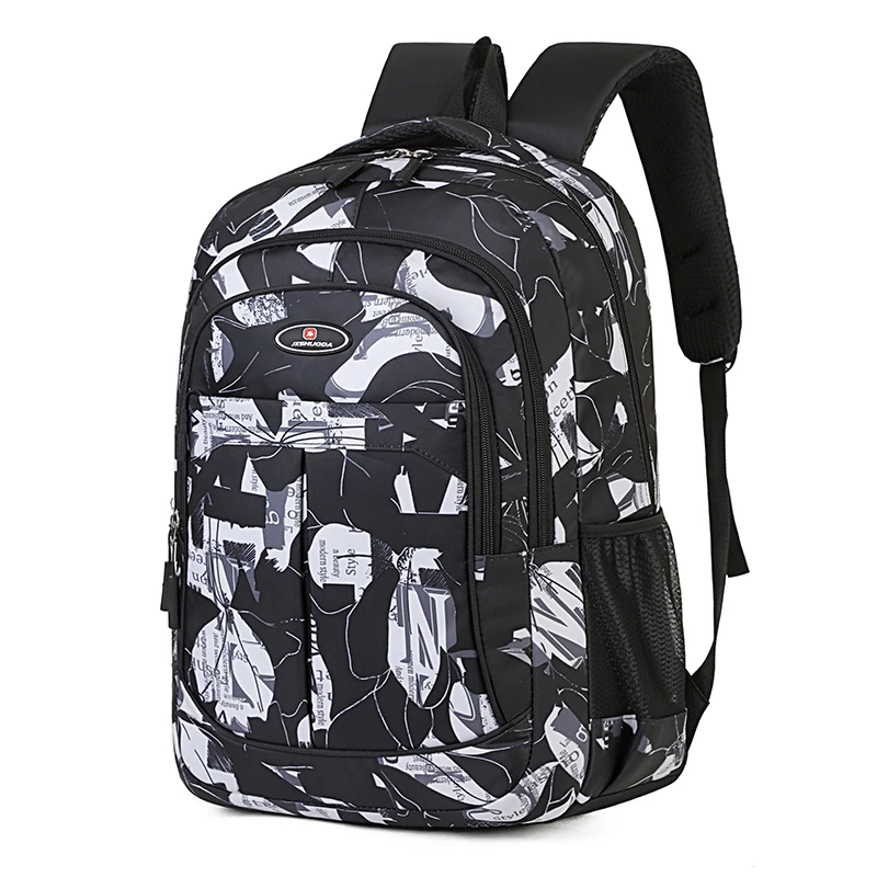 Men's Large Capacity Backpack Short Trip Travel Bag School Bookbag Comfortable Hiking Backpack with Multiple Pockets