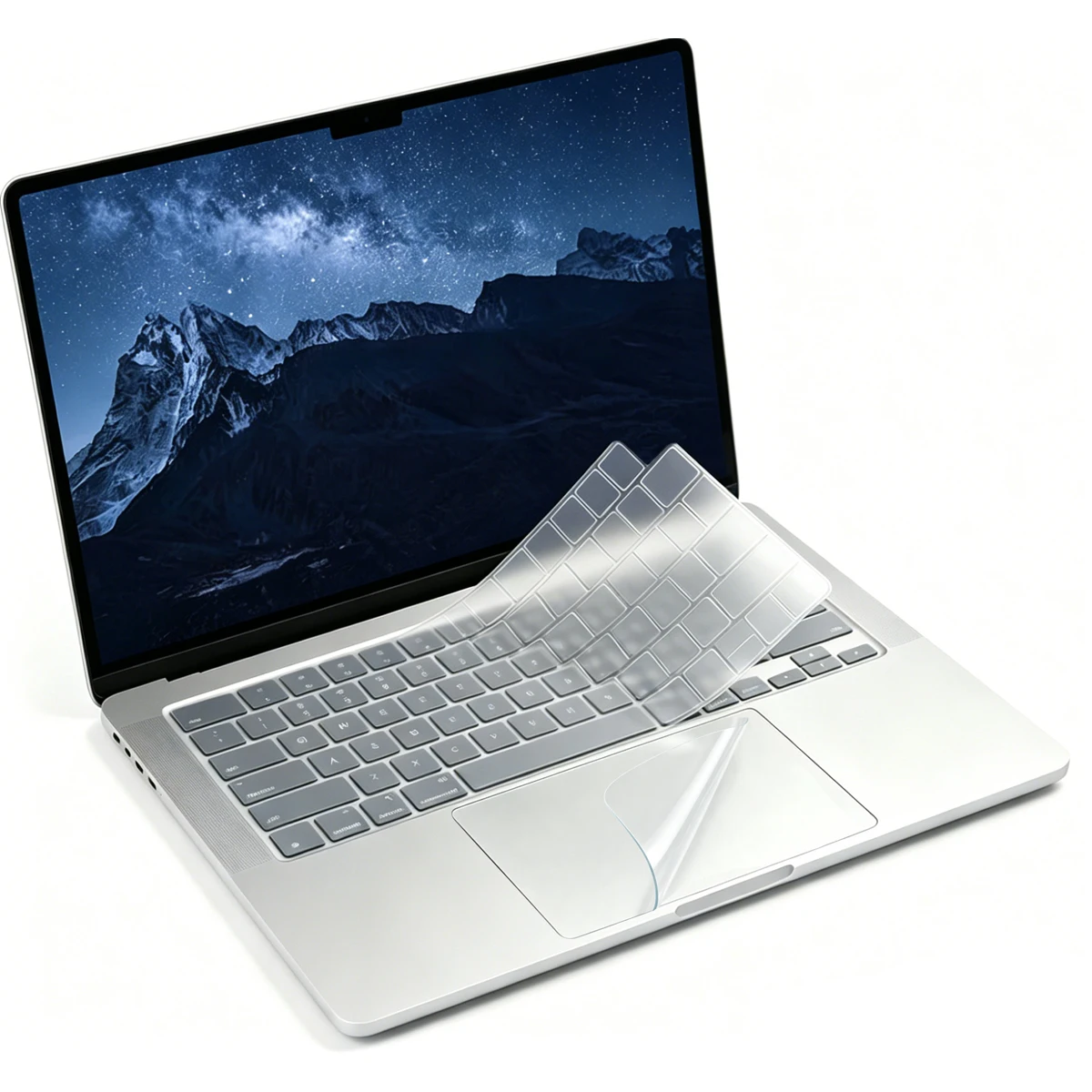2-Pack Ultra Thin TPU Keyboard Cover+Trackpad Protector for 2026-2022 MacBook Air13.6