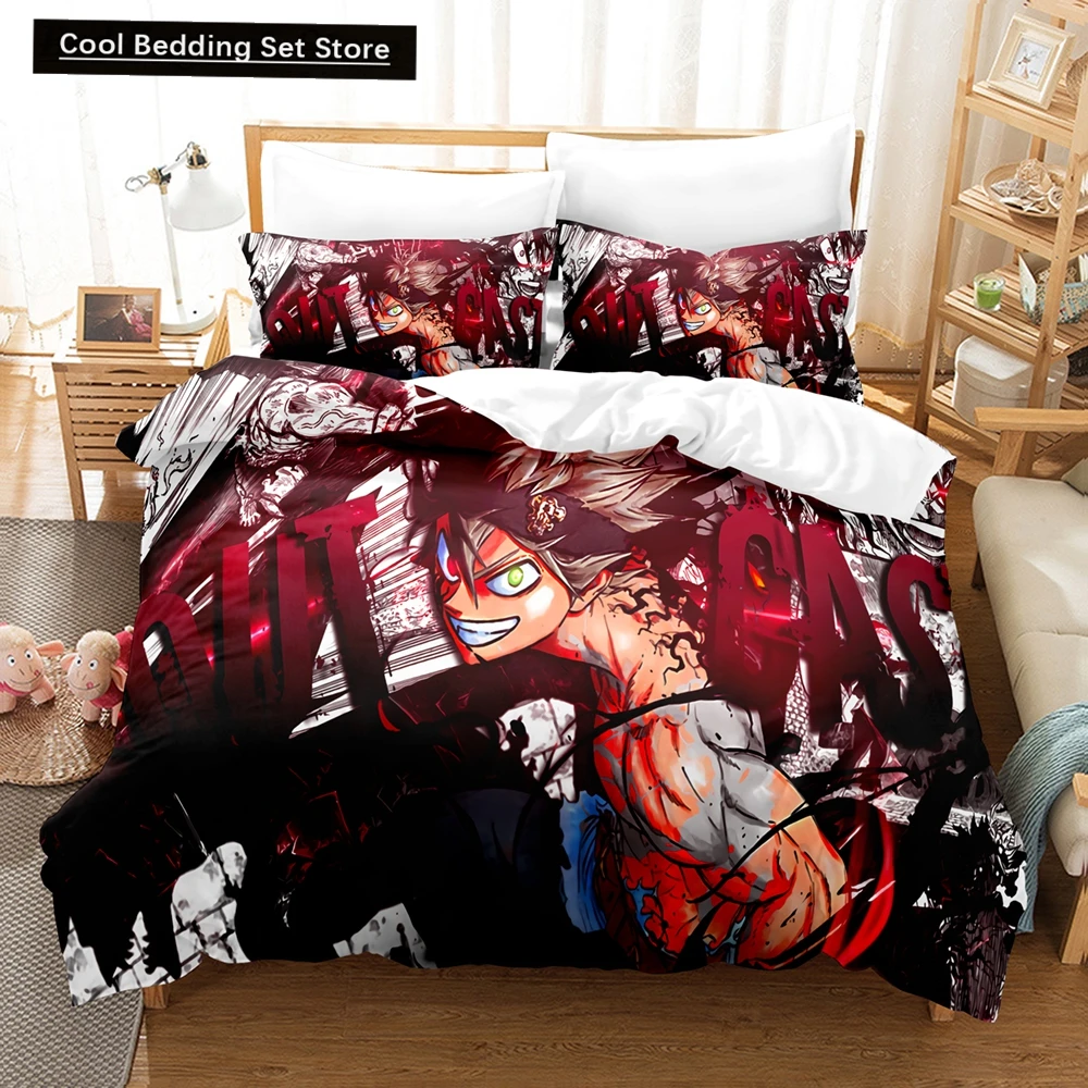 

3D Print Anime Black Clover Bedding Sets Duvet Cover Set With Pillowcase Twin Full Queen King Bedclothes Bed Linen Home Textiles