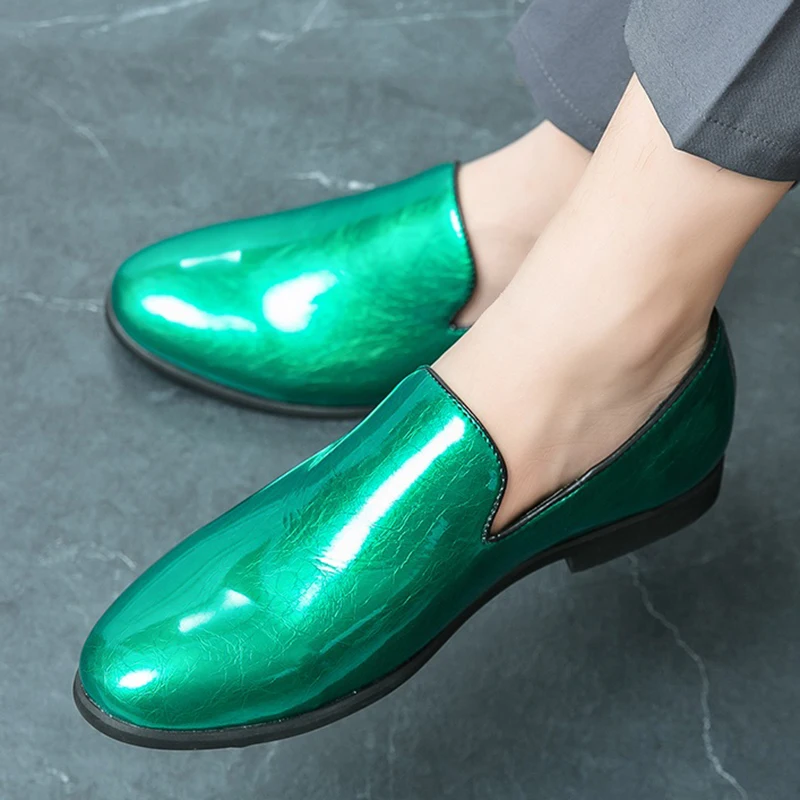 Fashion Luxury Designer Men's Candy Color Slip On Loafers Wedding Party Dress Driving Shoes Male Formal Footwear Zapatos Hombre