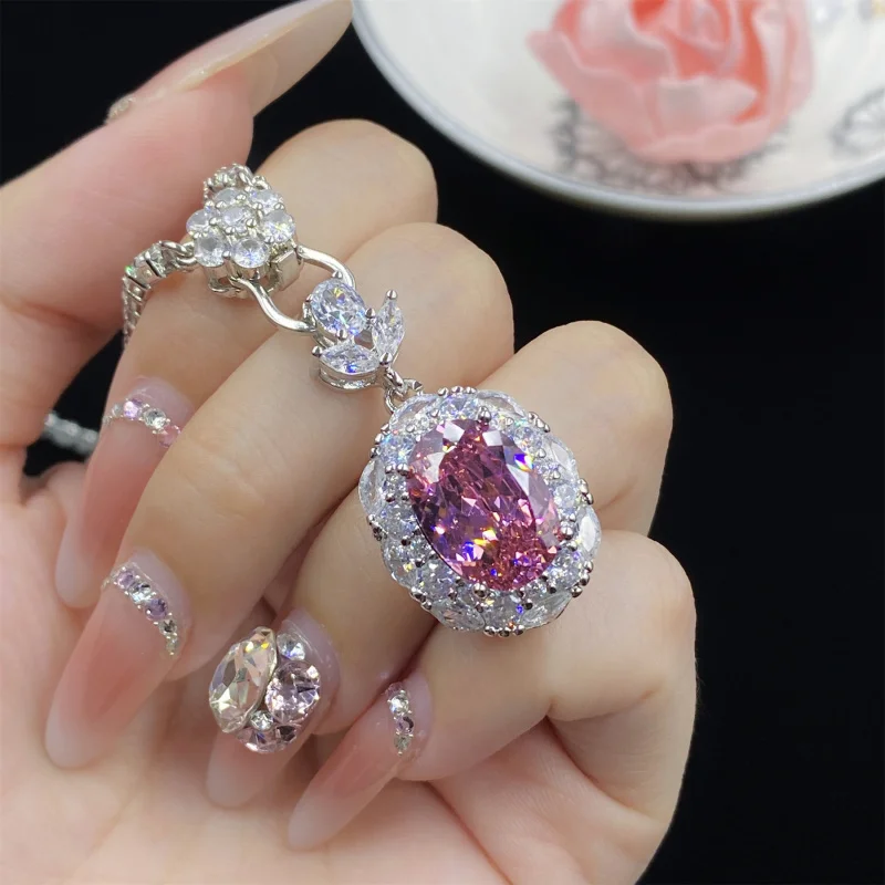 

Starry Sky Cut Dried Rose Three-Piece Full Diamond Open Ring for Women Elegant Luxurious Pendant Earrings Set