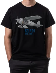 Vintage Polish PZL P.24 Fighter Aircraft T-Shirt New 100% Cotton O-Neck Summer Short Sleeve Casual Mens T-shirt Size S-3XL