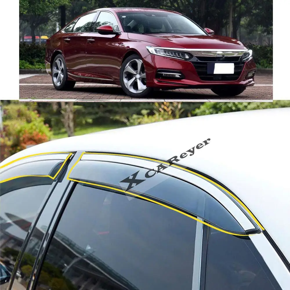 

For Honda Accord 10th INSPIRE 2018 2019 2020 2021 Car Body Styling Sticker Plastic Window Glass Wind Visor Rain/Sun Guard Vent