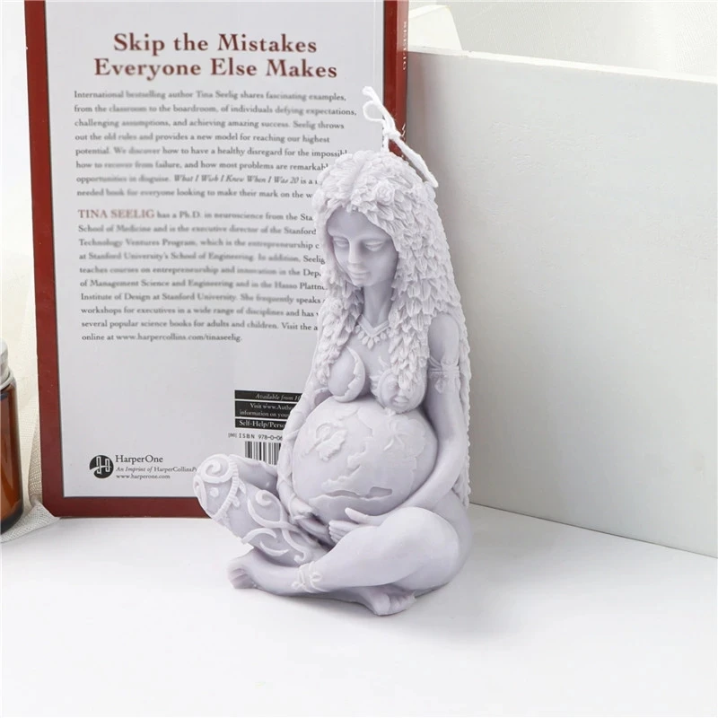 

Goddess of Earth Candle Silicone Mold for Handmade Desktop Decoration Gypsum Epoxy Resin Aromatherapy Candle Silicone Mould