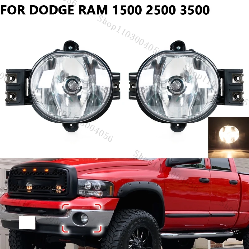 

Car Fog Light Assembly For Dodge Ram 1500 2500 3500 2002-2008 Durango 2004 2005 2006 Front Bumper Foglight Accessories