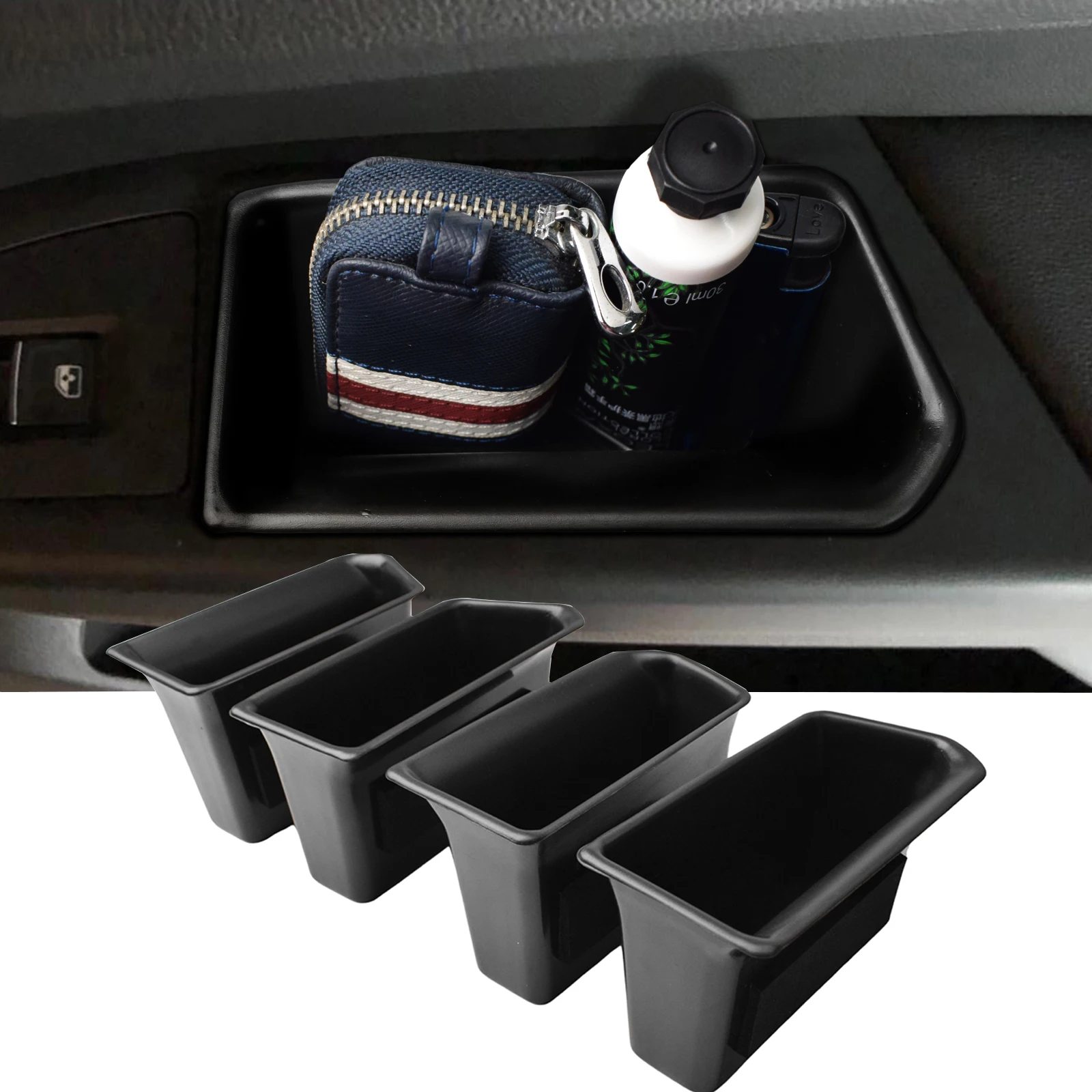 

4PCS Door Handle Organizer For VW Atlas and Cross Sport 2018 2019 2020 2021 2022 2023 Armrest Container Door Handle Storage Box