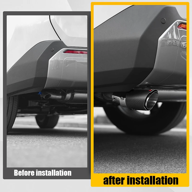 For Toyota RAV4 XA60 Wildlander 2026 2027 Direct insertion installation of carbon fiber exhaust port protective cover