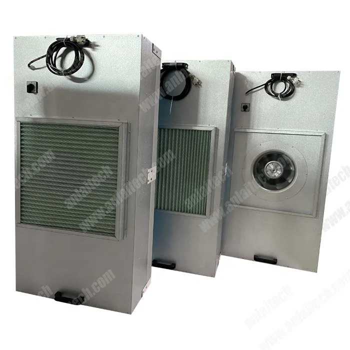 COOFULL Hepa Fan Filter Unit with 2x4 FFU Mushroom Lab Laminar Flow Hood with H14 0.3um Motor 110V 220V